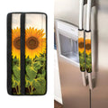 Sunflower Landscape Print Refrigerator Handle Covers
