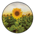 Sunflower Landscape Print Round Floor Mat