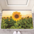 Sunflower Landscape Print Rubber Doormat