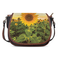 Sunflower Landscape Print Saddle Bag