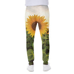 Sunflower Landscape Print Scuba Joggers