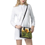 Sunflower Landscape Print Shoulder Handbag