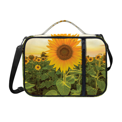Sunflower Landscape Print Shoulder Strap Bible Bag