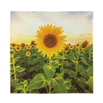 Sunflower Landscape Print Silk Bandana