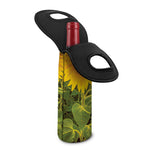 Sunflower Landscape Print Single Neoprene Wine Tote