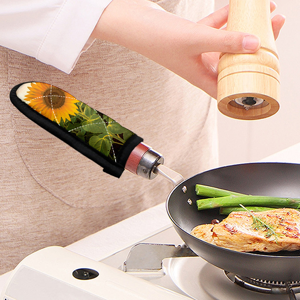 Sunflower Landscape Print Skillet Handle Cover