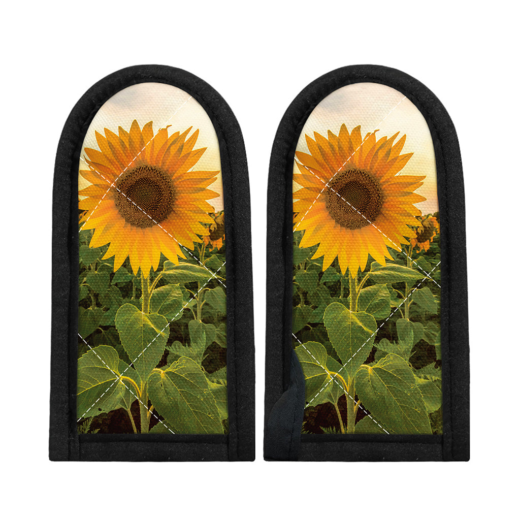 Sunflower Landscape Print Skillet Handle Cover