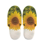 Sunflower Landscape Print Slippers