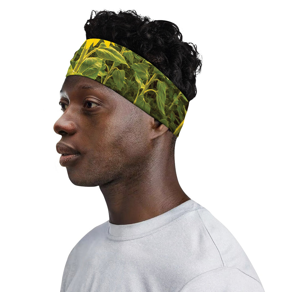 Sunflower Landscape Print Sports Headband
