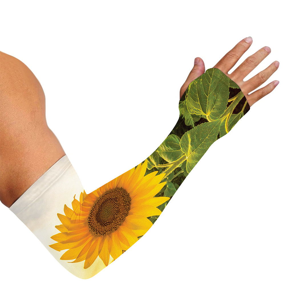 Sunflower Landscape Print Sun Protection Arm Sleeves