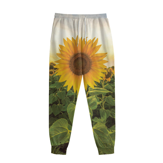 Sunflower Landscape Print Sweatpants