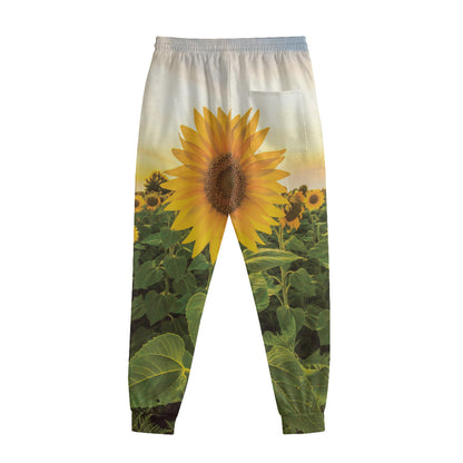 Sunflower Landscape Print Sweatpants