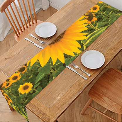 Sunflower Landscape Print Table Runner