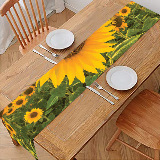Sunflower Landscape Print Table Runner