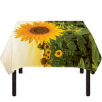 Sunflower Landscape Print Tablecloth