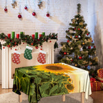 Sunflower Landscape Print Tablecloth