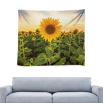 Sunflower Landscape Print Tapestry
