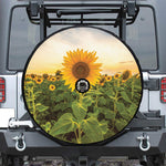 Sunflower Landscape Print Tire Cover With Camera Hole