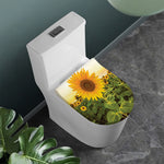 Sunflower Landscape Print Toilet Lid Cover