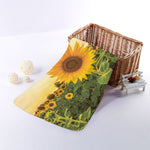Sunflower Landscape Print Towel
