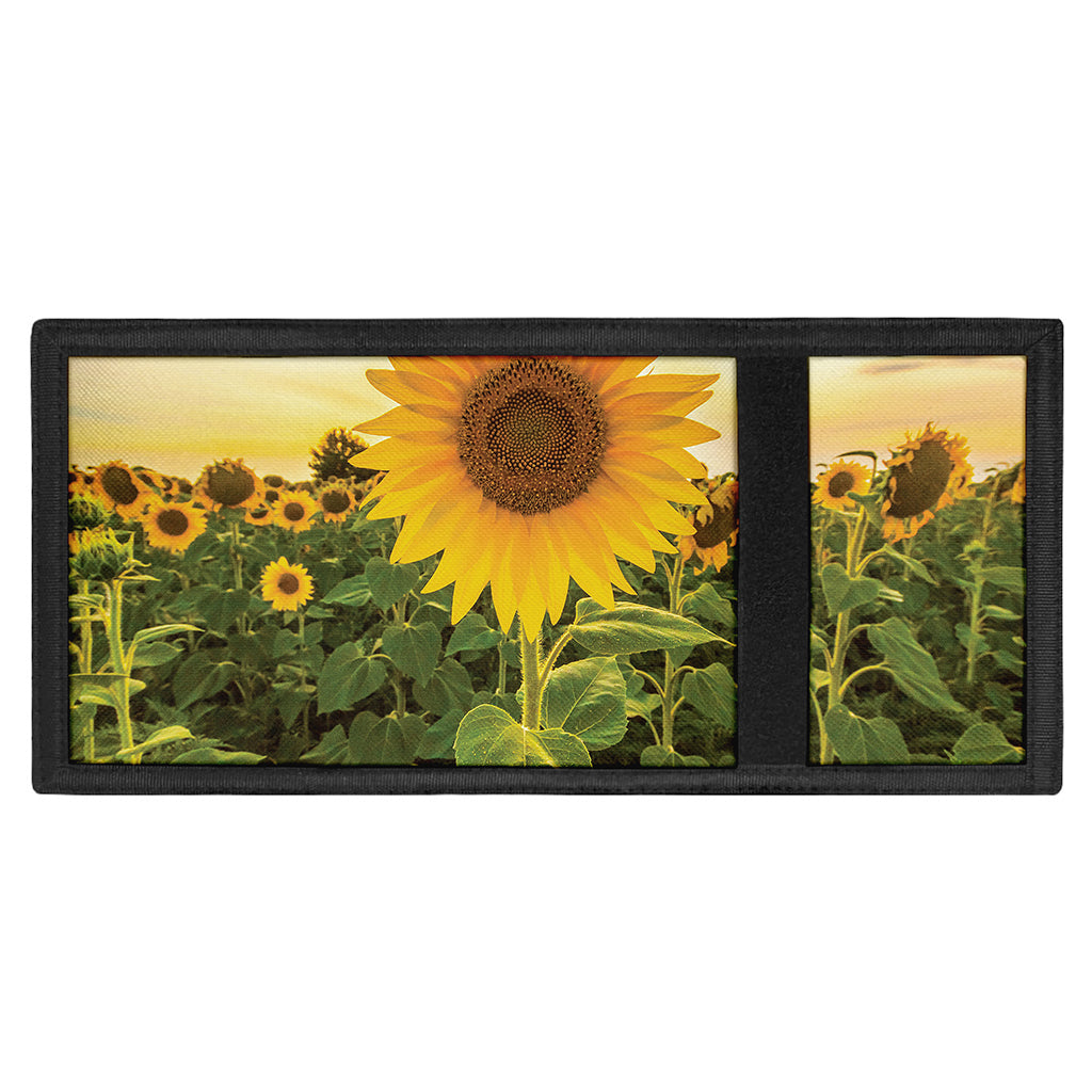 Sunflower Landscape Print Trifold Wallet