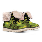 Sunflower Landscape Print Winter Boots