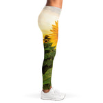 Sunflower Landscape Print Women's Leggings