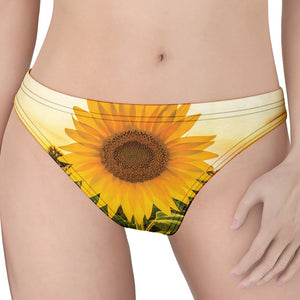 Sunflower Landscape Print Women's Thong