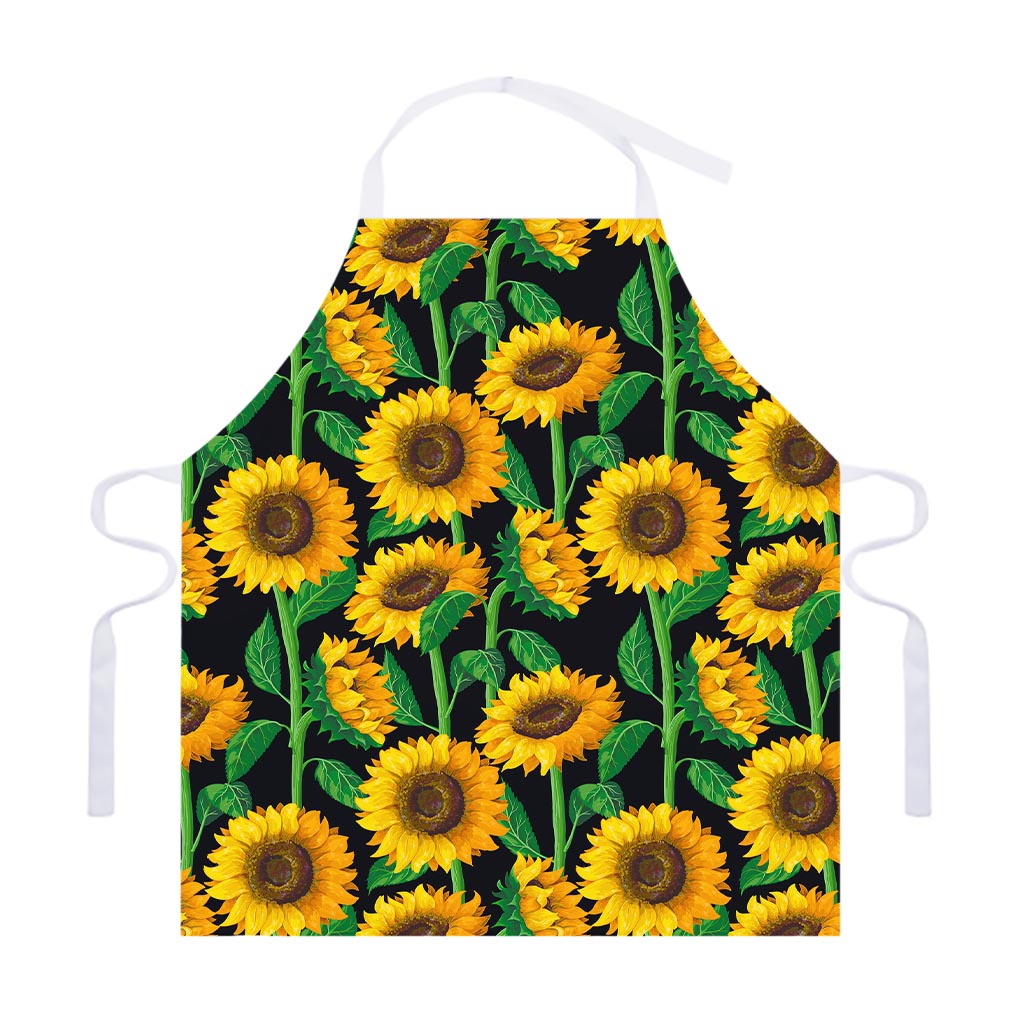 Sunflower Pattern Print Adjustable Apron