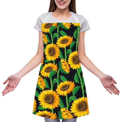 Sunflower Pattern Print Adjustable Apron