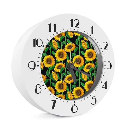 Sunflower Pattern Print Alarm Clock
