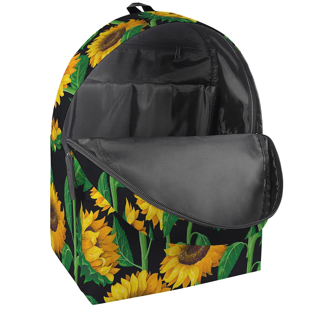 Sunflower Pattern Print Backpack