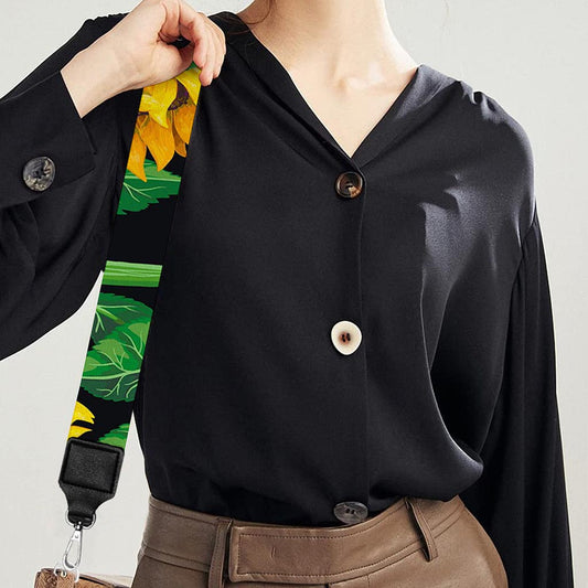 Sunflower Pattern Print Bag Strap