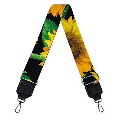 Sunflower Pattern Print Bag Strap