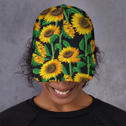 Sunflower Pattern Print Baseball Cap