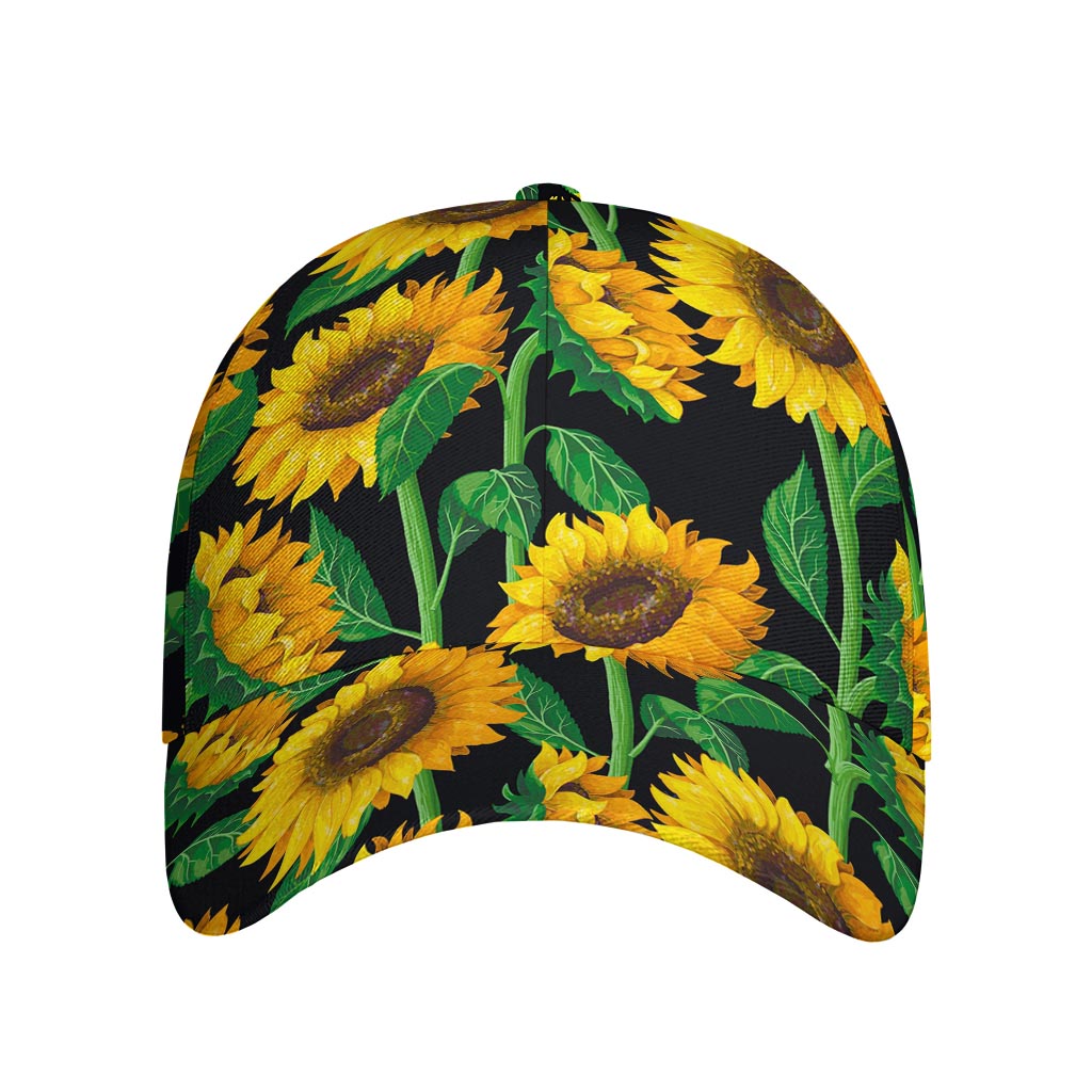 Sunflower Pattern Print Baseball Cap