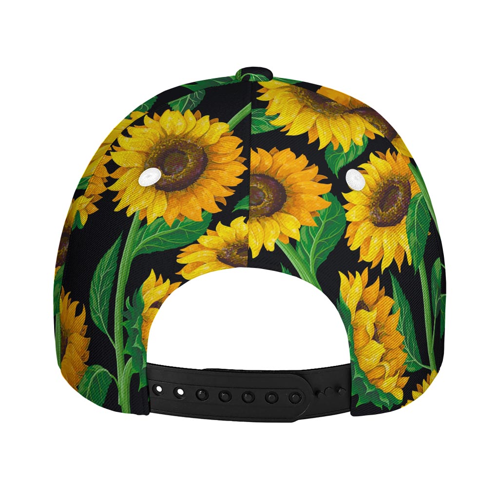 Sunflower Pattern Print Baseball Cap
