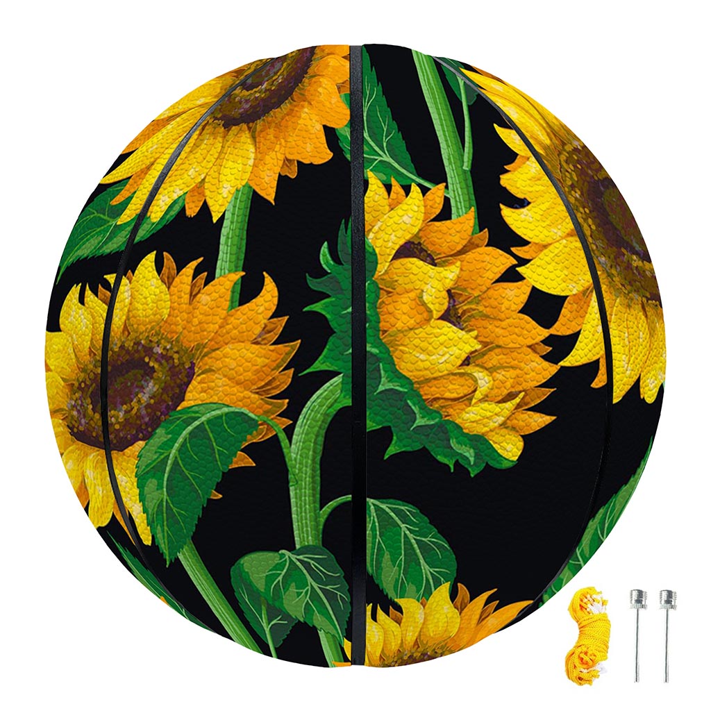 Sunflower Pattern Print Basketball
