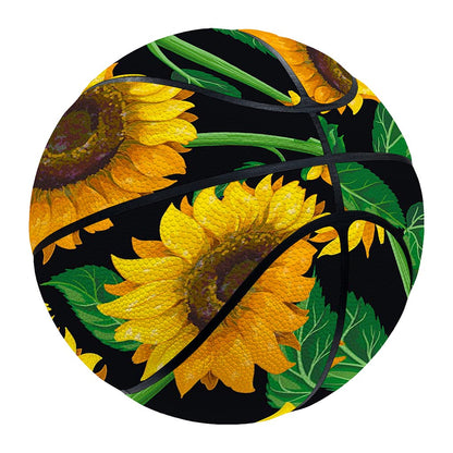 Sunflower Pattern Print Basketball