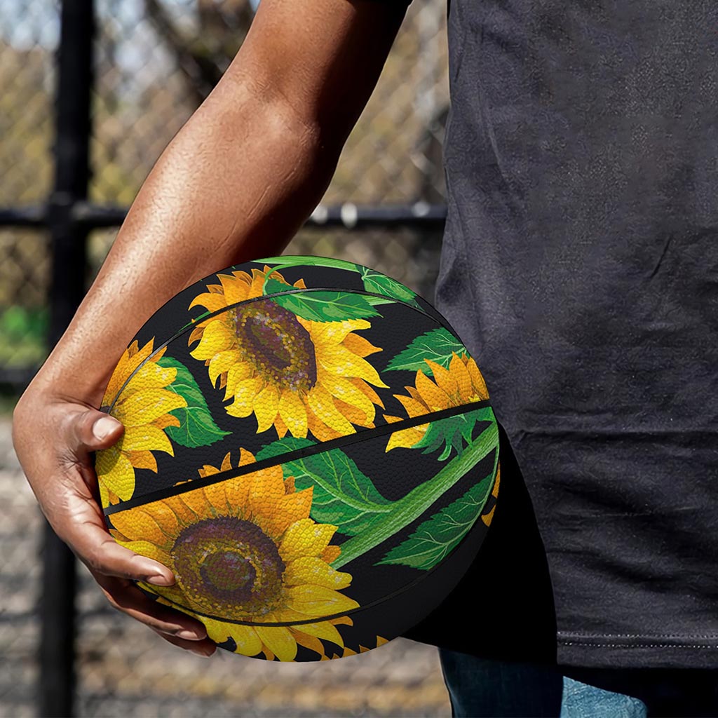 Sunflower Pattern Print Basketball
