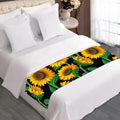 Sunflower Pattern Print Bed Runner