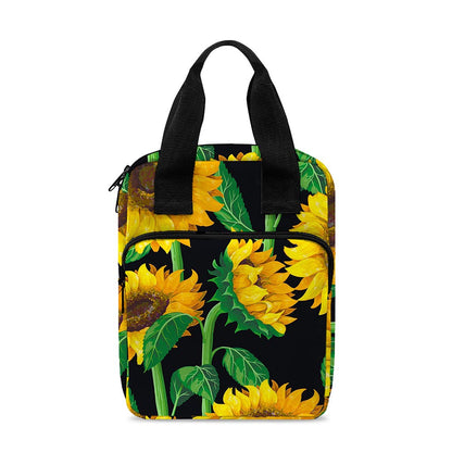 Sunflower Pattern Print Bible Tote Bag