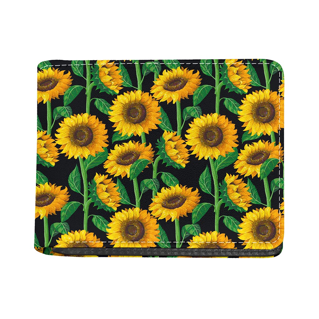 Sunflower Pattern Print Bifold Wallet