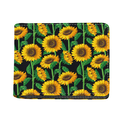 Sunflower Pattern Print Bifold Wallet