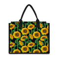 Sunflower Pattern Print Canvas Tote Bag