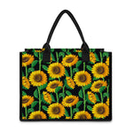 Sunflower Pattern Print Canvas Tote Bag