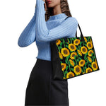 Sunflower Pattern Print Canvas Tote Bag