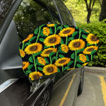Sunflower Pattern Print Car Side Mirror Covers