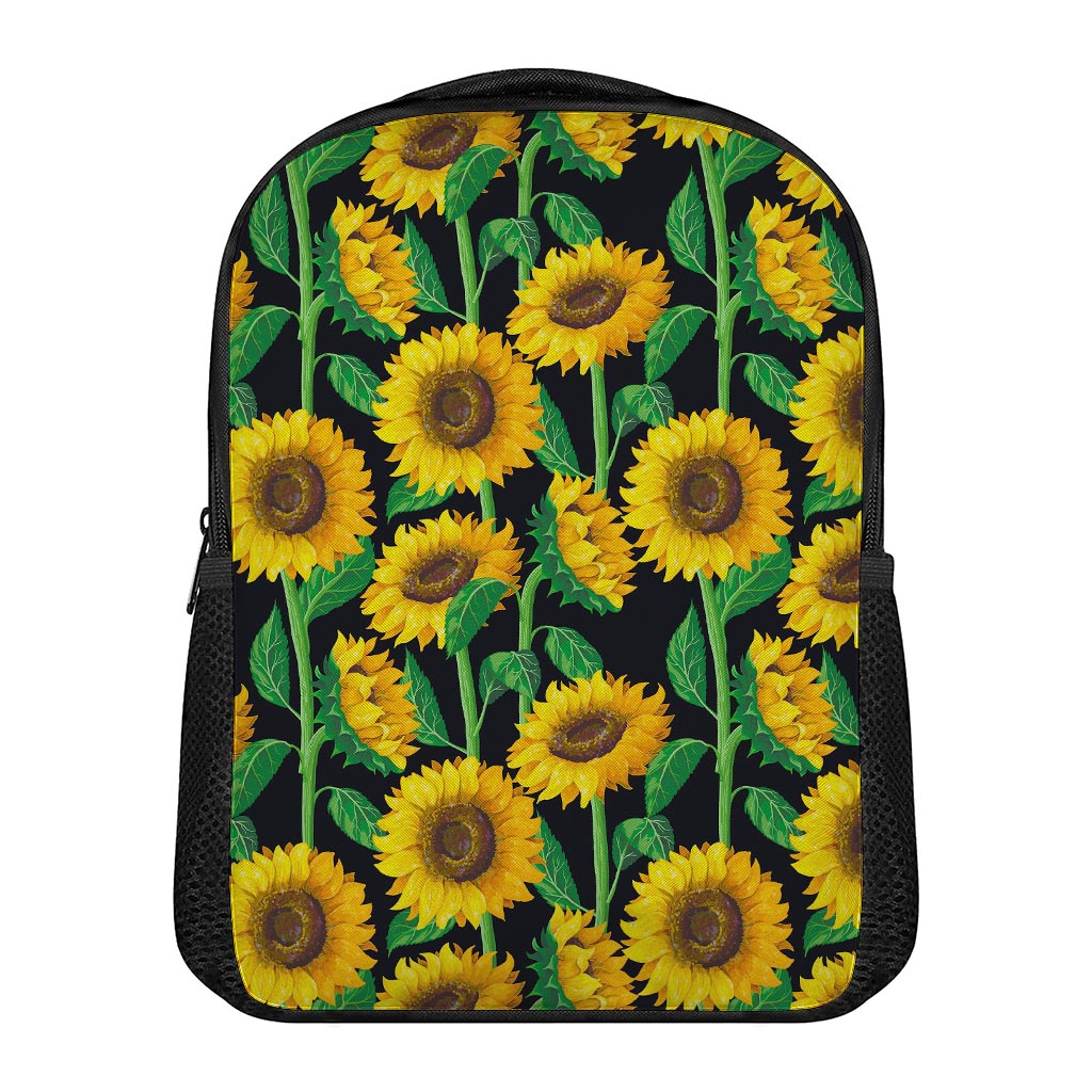 Sunflower Pattern Print Casual Backpack