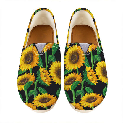 Sunflower Pattern Print Casual Shoes
